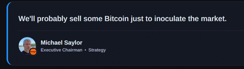 Strategy vender bitcoin