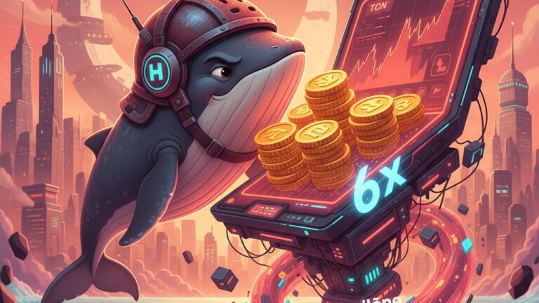 Baleia aposta US$ 1,3 milhão em TON com alavancagem 6x na Hyperliquid