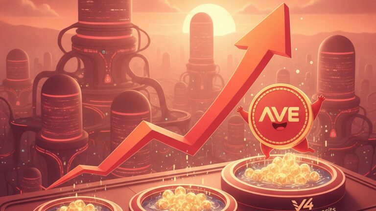 AAVE salta 15% com depósitos na V4 triplicando em 30 dias