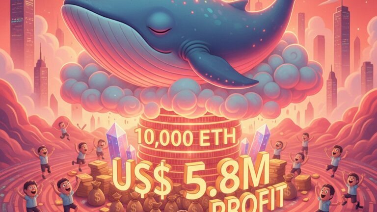 Baleia adormecida vende 10 mil ETH e shorts lucram US$ 5,8 milhões