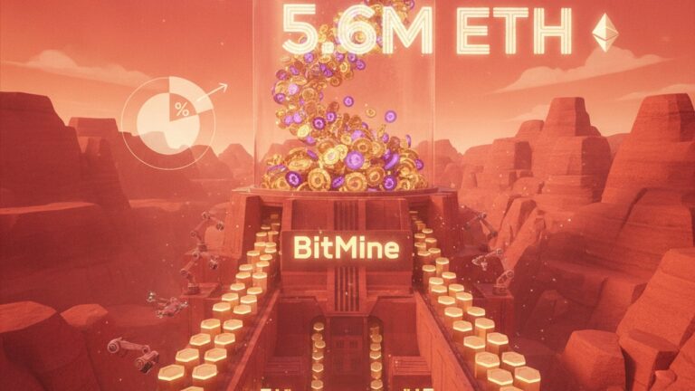 BitMine acumula 5,6 milhões de ETH e mira 5% da oferta total