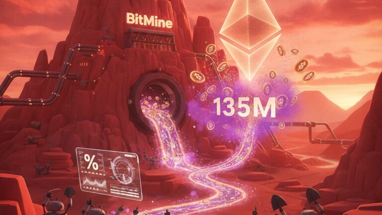 BitMine compra US$ 135 mi em ETH e mira 5% da oferta total