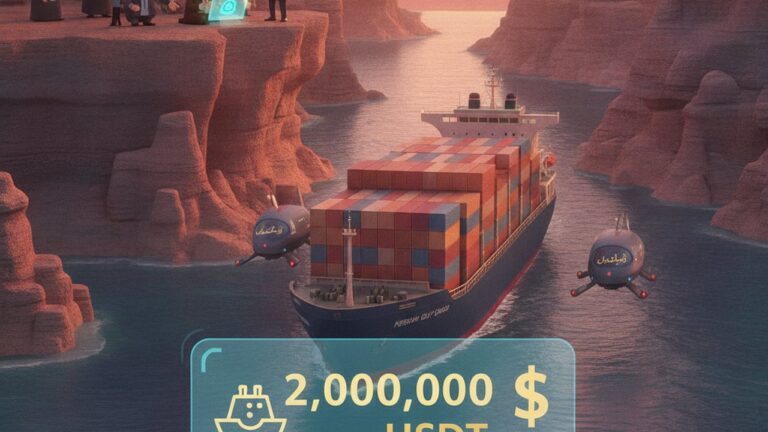 Irã cobra US$ 2 milhões por navio em Hormuz e aceita pagamento em USDT