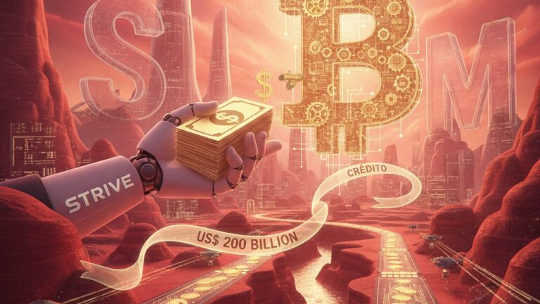 Strive mira US$ 200 bi para Bitcoin via mercado de crédito