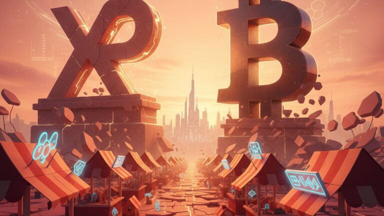 Varejo encolhe a 70% do mercado cripto e expõe XRP e Bitcoin