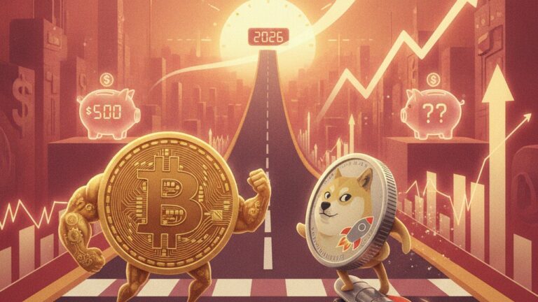 Bitcoin vs Dogecoin: qual cripto rende mais com US$ 500 em 2026