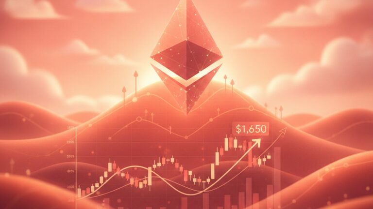 Ethereum forma topo arredondado e mira US$ 1.650 no gráfico